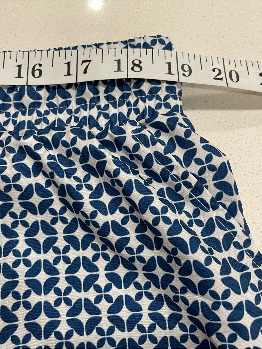 Croft & Barrow Blue & White Printed Shorts